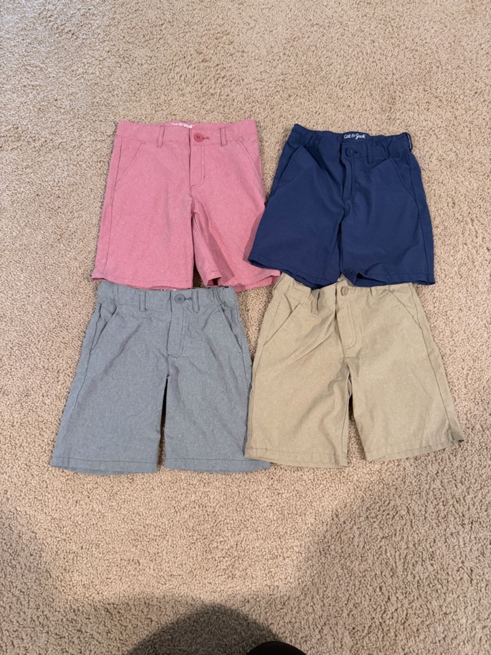 4 pairs of Cat & Jack Boys quick dry shorts